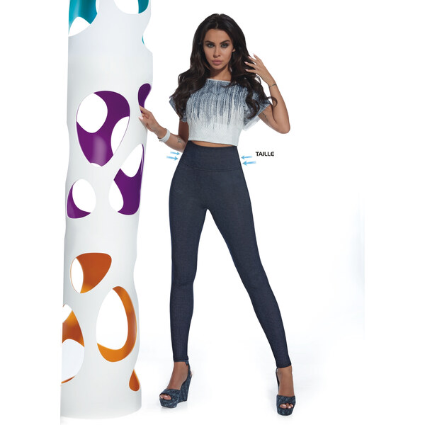 BAS BLEU Dámske riflové legíny BLAIR 200 DEN BasBleu 40940039