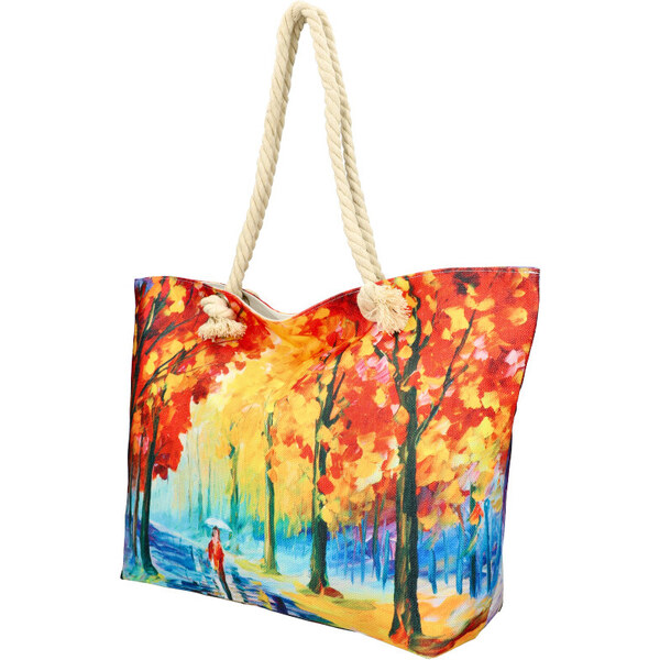 Linea Moda Veľká plážová taška v maľovanom dizajne multicolor HB003 34347124