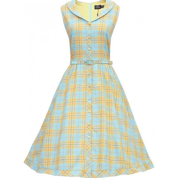 Dolly and Dotty Maverick Modro-žlté košeľové šaty 34350691