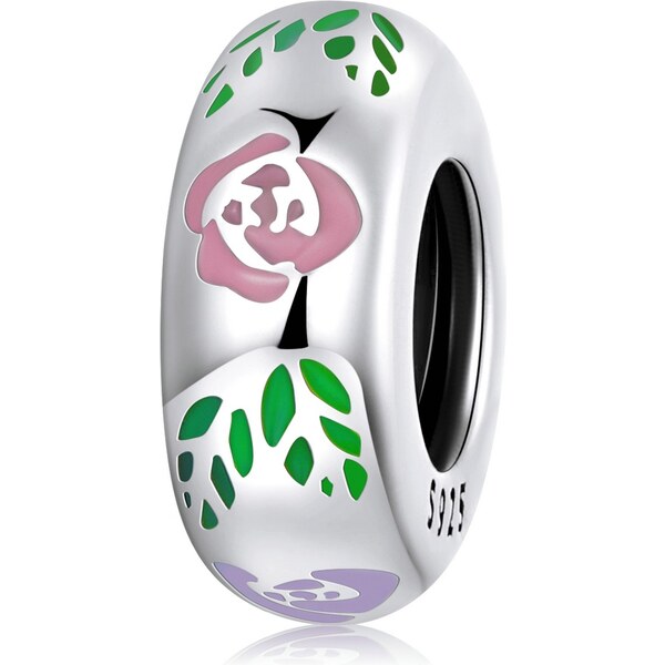Royal Fashion strieborný prívesok spacer Rozkvitnuté kvety 54643463