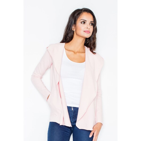 FIGL Dámsky ružový kardigan s kapucňou M304 5422483