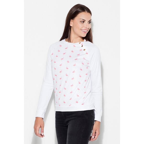 KATRUS Plameniaková mikina so zlatými cvočkami K405 Pattern 13 5751697