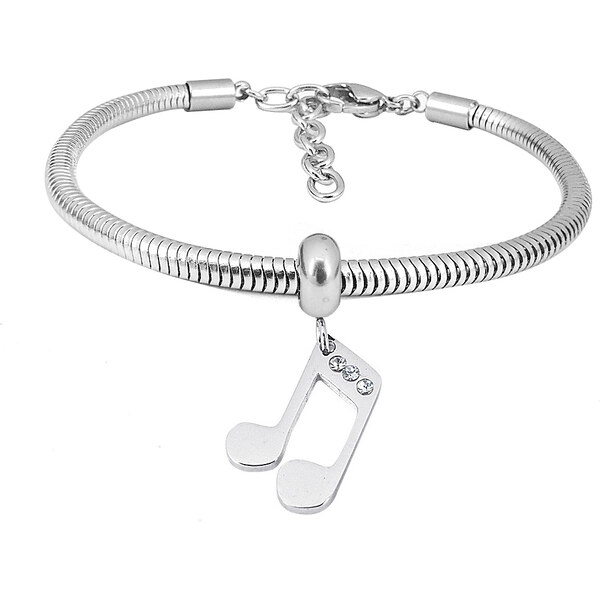 Lindas Jewelry Náramok Veselá Nota Chirurgická oceľ INR145 66439148