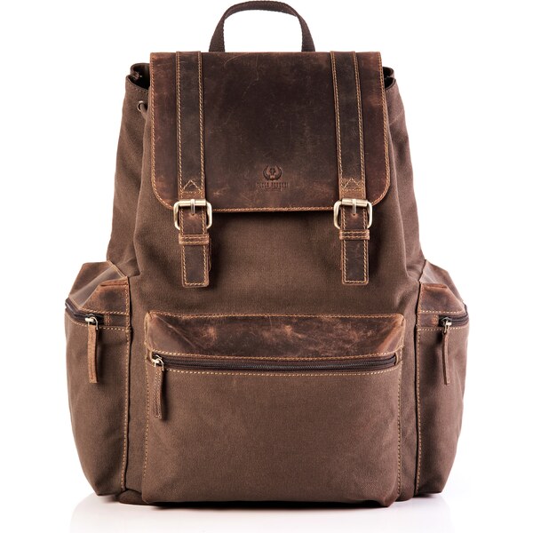 PAOLO PERUZZI Kožený batoh VINTAGE | hnedá T-37-BR 34421522