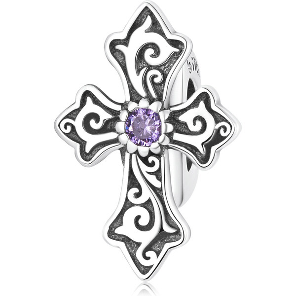 Royal Fashion strieborný prívesok Vintage kríž 54455109