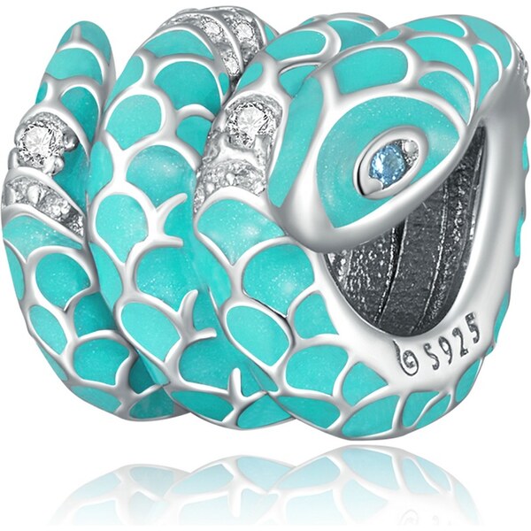 Royal Fashion strieborný prívesok Rozprávkový had 56280659