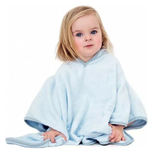 Lullalove Detské pončo s kapucňou modré 56922056