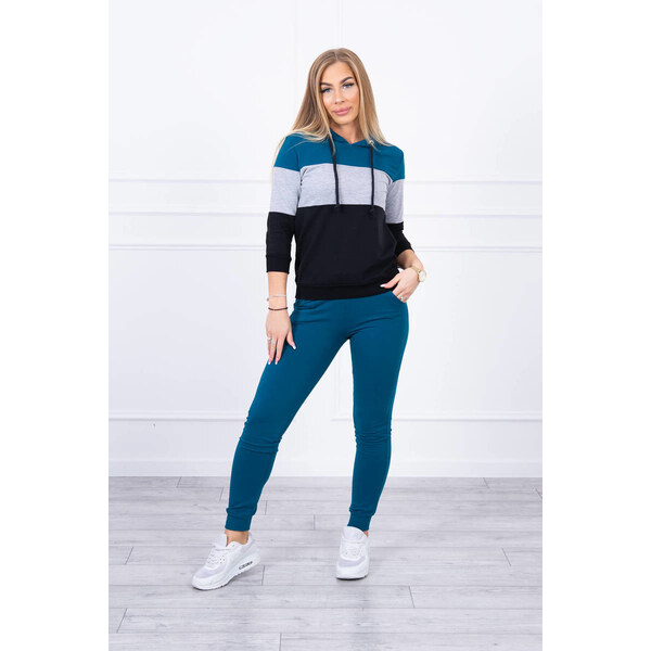 Glara Dámsky trojfarebný teplákový set 35507820