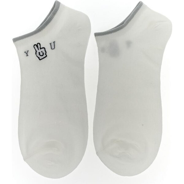 AURA.VIA Dámske biele ponožky YOU 34479790