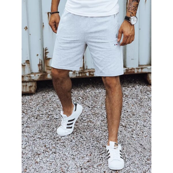 Buďchlap Svetlošedé športové kraťasy 34489883