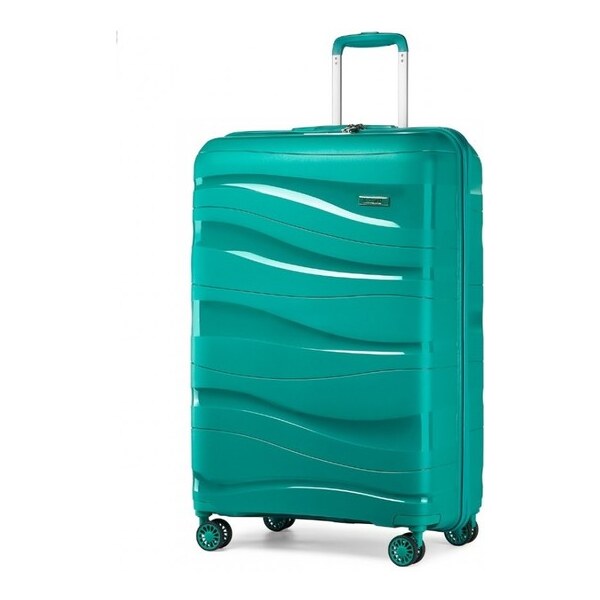 Malý cestovný kufor KONO so zámkom tyrkysový 34493648