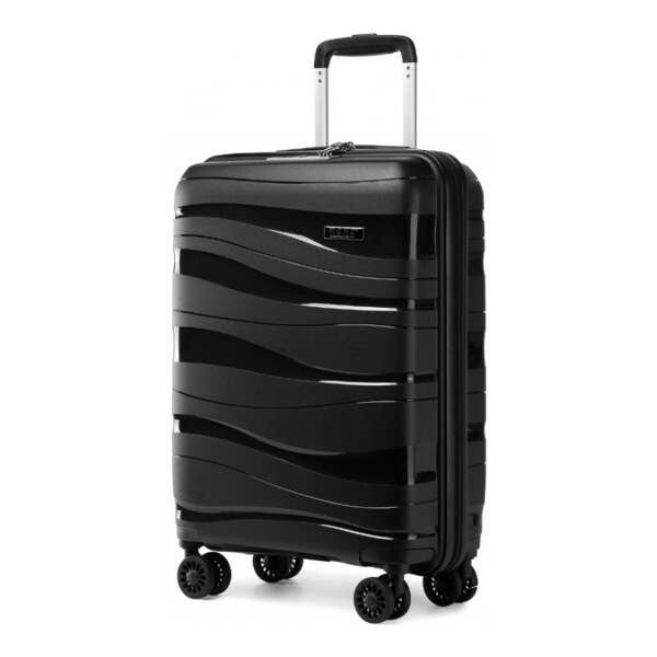 Stredný cestovný kufor KONO so zámkom čierny 46231868