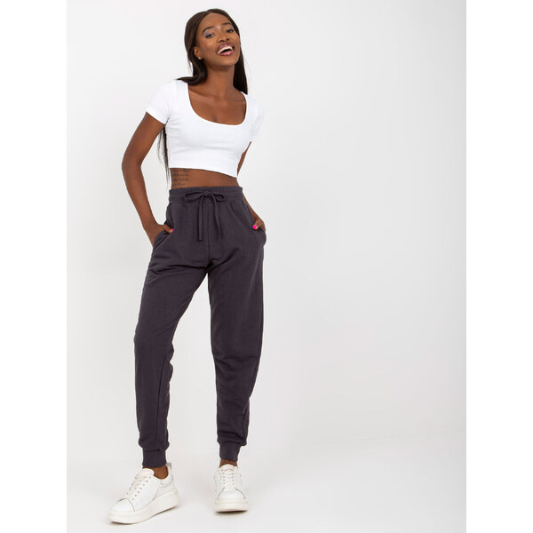 BASIC Feel Good Graphite classic basic tied sweatpants 60571441