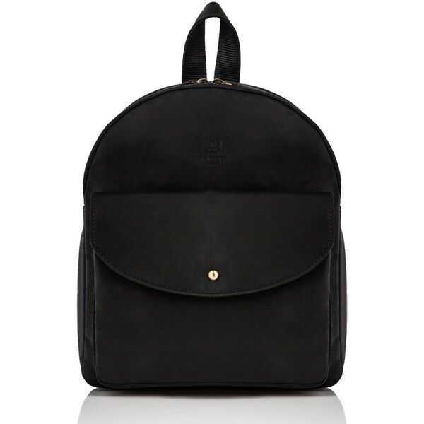 Paolo Peruzzi Dámska kožená súprava batoh + peňaženka VINTAGE | čierna 34505926