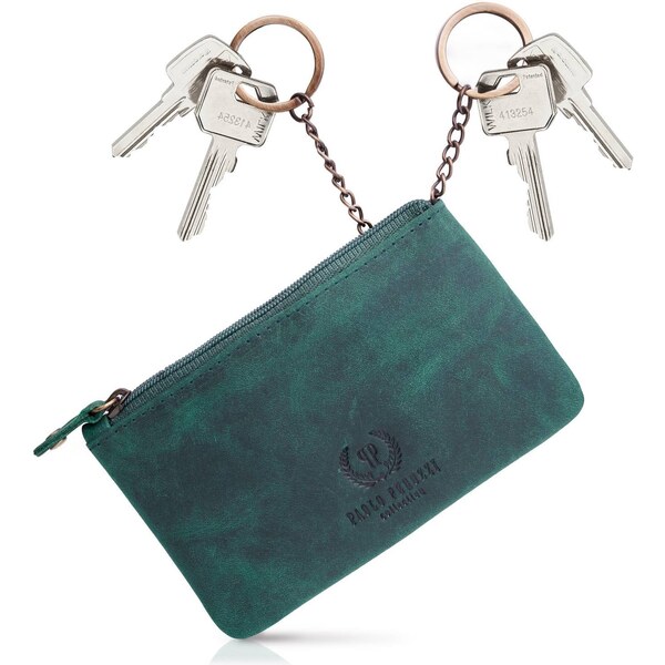 PAOLO PERUZZI Kožené puzdro na kľúče Vintage | zelená T-51-GR 34505947