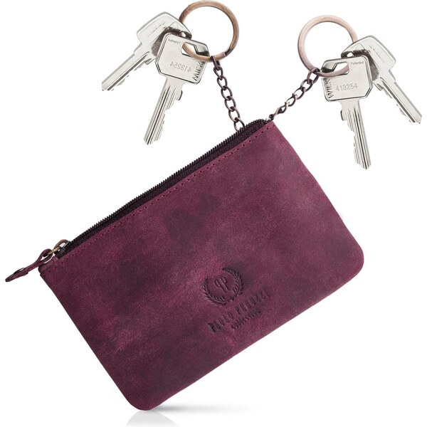 PAOLO PERUZZI Kožené puzdro na kľúče Vintage | bordó T-51-CHR 34505949