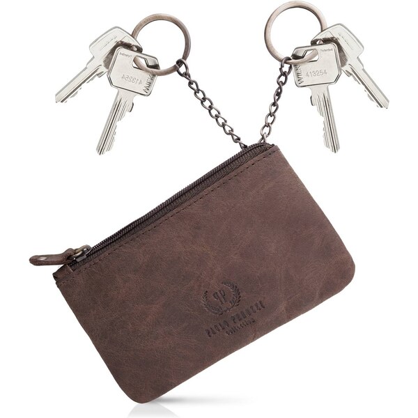PAOLO PERUZZI Kožené puzdro na kľúče Vintage | hnedá T-51-BR 34505950