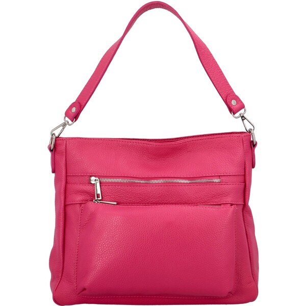 Delami Vera Pelle Dámska kožená kabelka cez plece fuchsiová - Delami 62213221