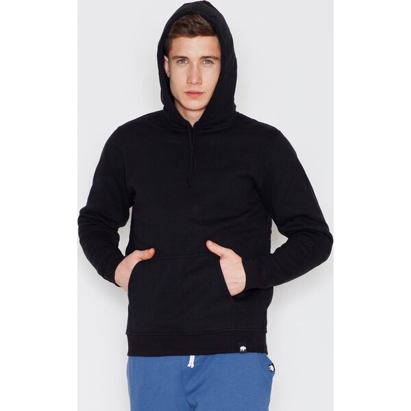 VISENT Čierna bavlnená mikina s kapucňou V006 Black 5802952