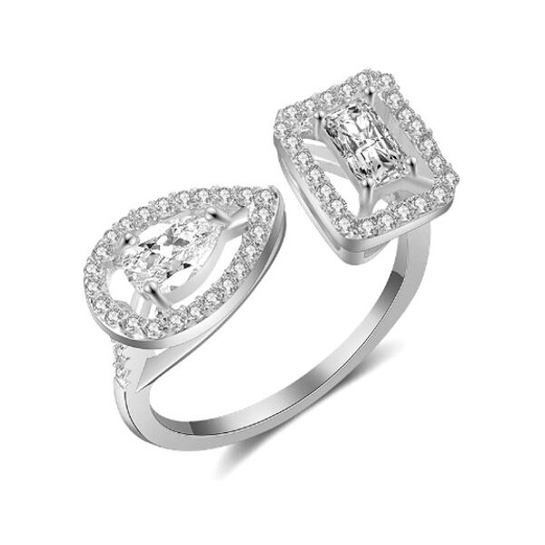 SWAROVSKI Elements Swarovski e. prsteň Bounty, biely kryštál se4352 34514748