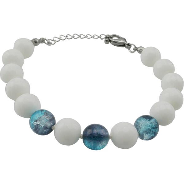 Alexis Marten Dámsky náramok z minerálu Jadeit a modré práaskačky - 8 66888783