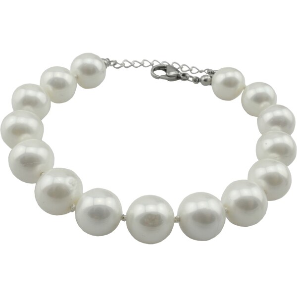 Alexis Marten Náramok perlový biely Shell perly 12 mm - Isabel - 22 cm 66888920