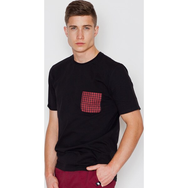 VISENT Čierne bavlnené tričko V002 Black 5611683