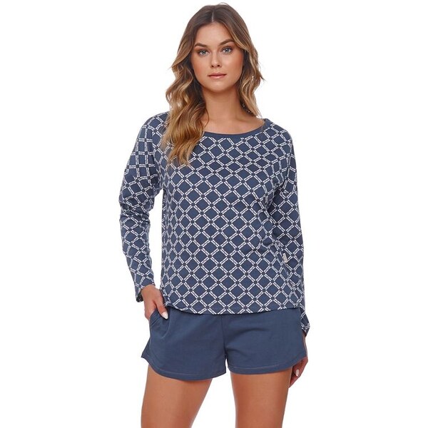 DN Nightwear Dámske pyžamo Doctor Nap modré 34544679