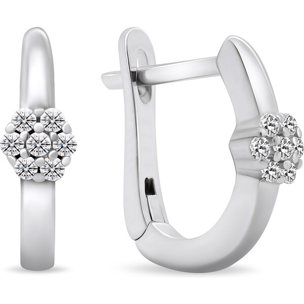 Brilio Silver Originálne strieborné náušnice so zirkónmi EA533W 66592682
