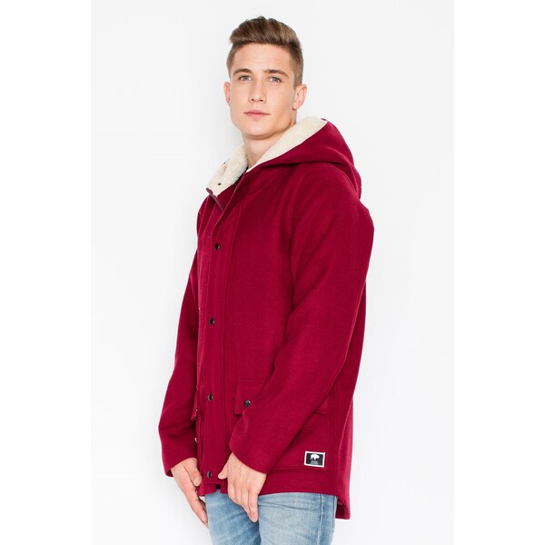 VISENT Pánsky teplý kabát V030 Deep red 5802986