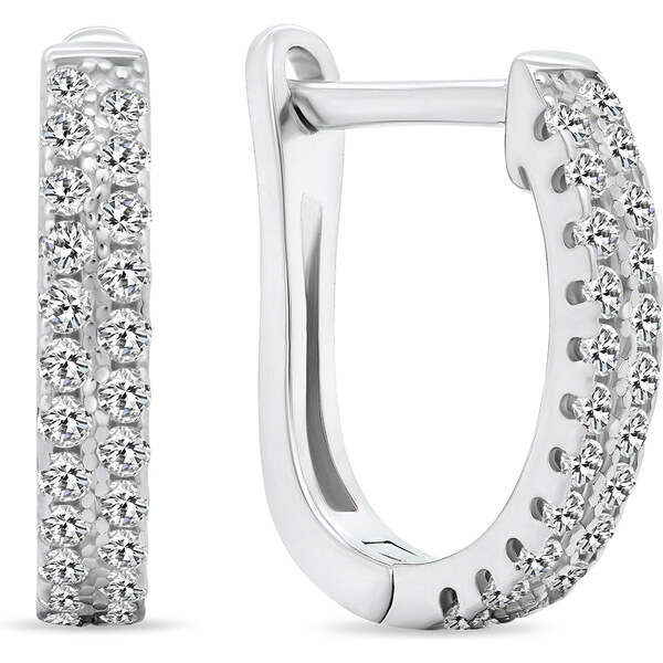 Brilio Silver Trblietavé strieborné náušnice so zirkónmi EA564W 66587892