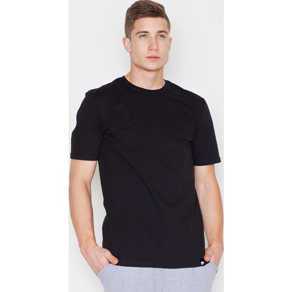 VISENT Čierne bavlnené tričko V001 Black 5611679