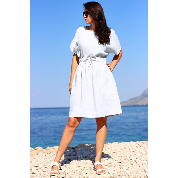 Lotika autorské letné šaty 100% lan česká výroba 44428354