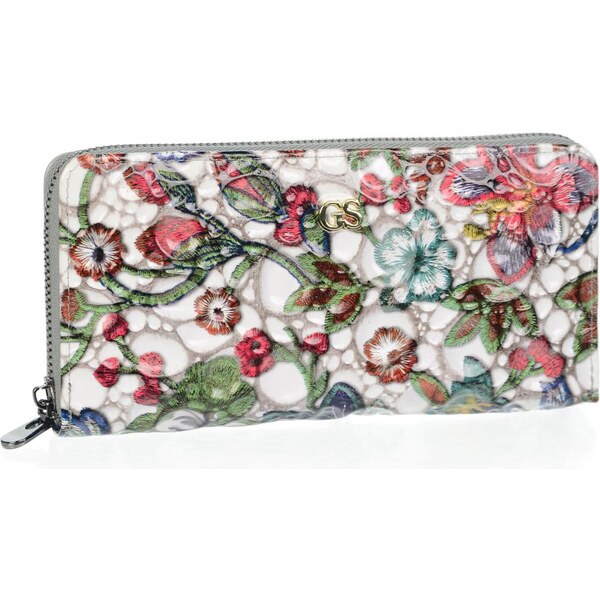 CAVALDI GROSSO Kožená dámska peňaženka vo farebnom motíve RFID šedá v 34572374