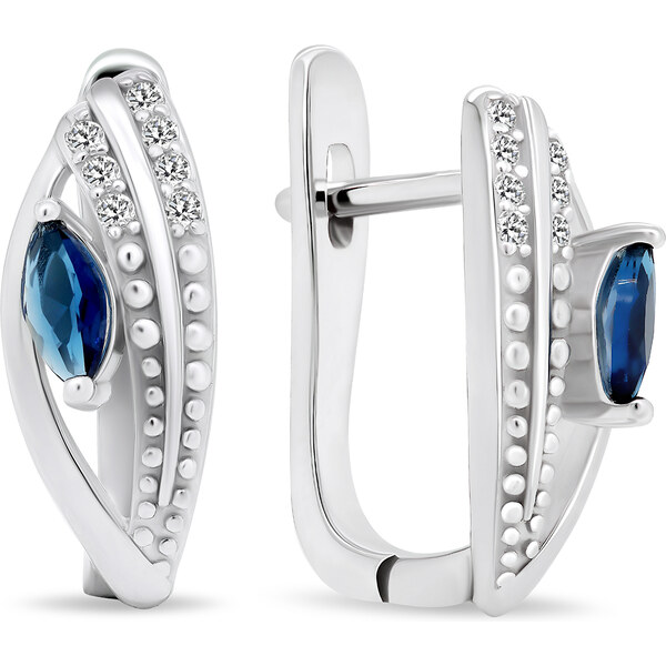 Brilio Silver Oslnivé strieborné náušnice so zirkónmi EA547W 66593392