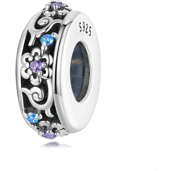 Royal Fashion strieborný prívesok spacer Pole kvetov 54652981