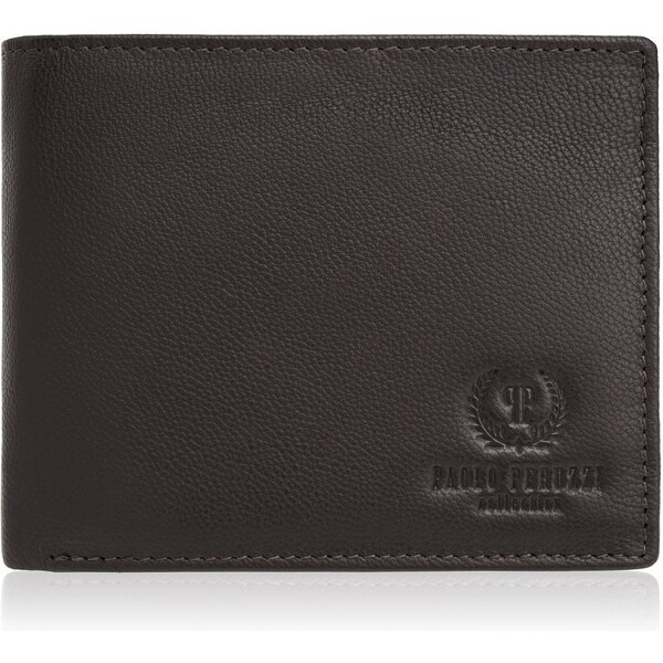 PAOLO PERUZZI Pánska kožená peňaženka | hnedá T-47-BR 34574864
