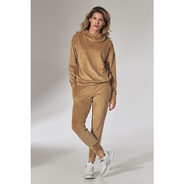 FIGL Béžové velúrové tepláky M746 beige 22237408