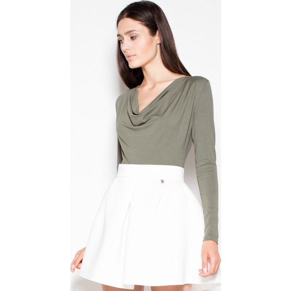 VENATON Dámske zelené elegantné body VT019 Olive green 5717692