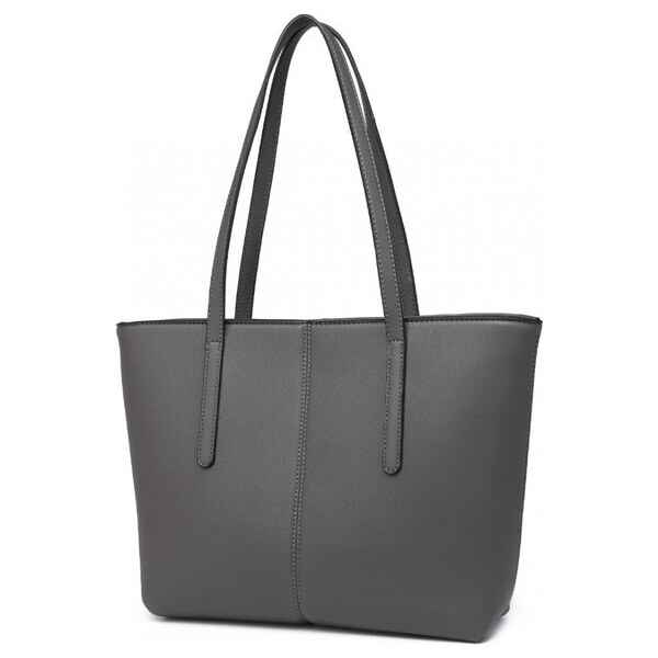 Kabelka - Fina koženková Miss Lulu sivá 34589027