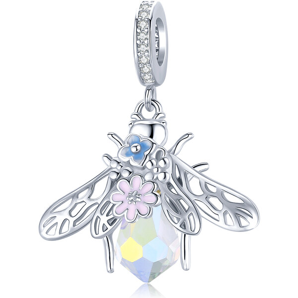 Emporial strieborný visiaci prívesok Včelia kráľovná 56286791