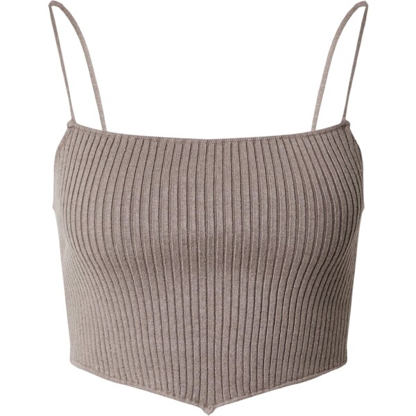 EDITED Vyšívaný top Alica tmavobéžová 35285018