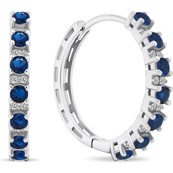 Brilio Silver Trblietavé kruhové náušnice so zirkónmi EA472WB 66597110