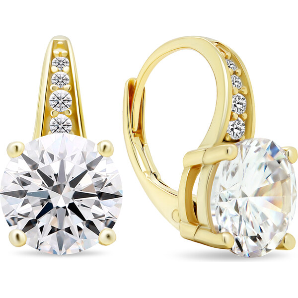 Brilio Silver Pôvabné pozlátené náušnice s čírymi zirkónmi EA465Y 66597098