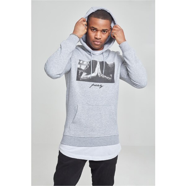 Mister Tee Mens Pray Hoody - Grey 50681111