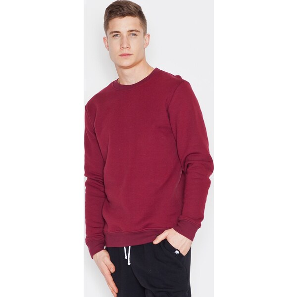 VISENT Vínová bavlnená mikina V005 Deep red 5802945