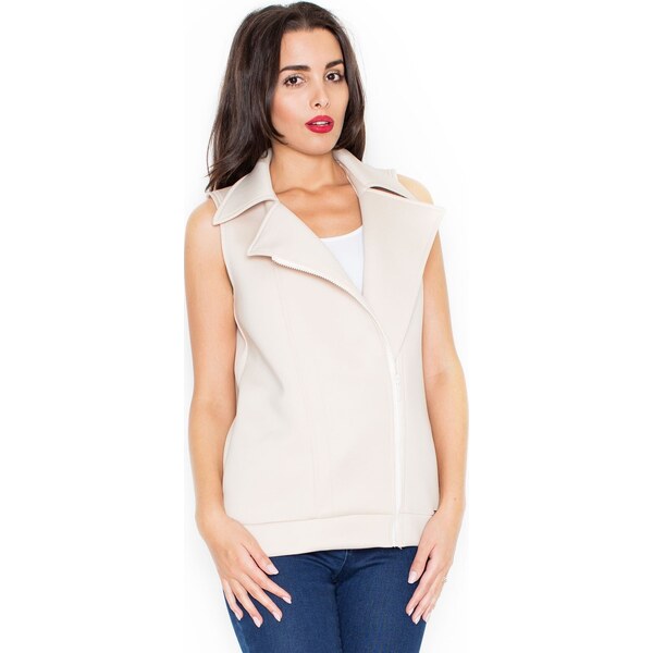 KATRUS Vesta s asymetrickým zipsom K319 Beige 5751675