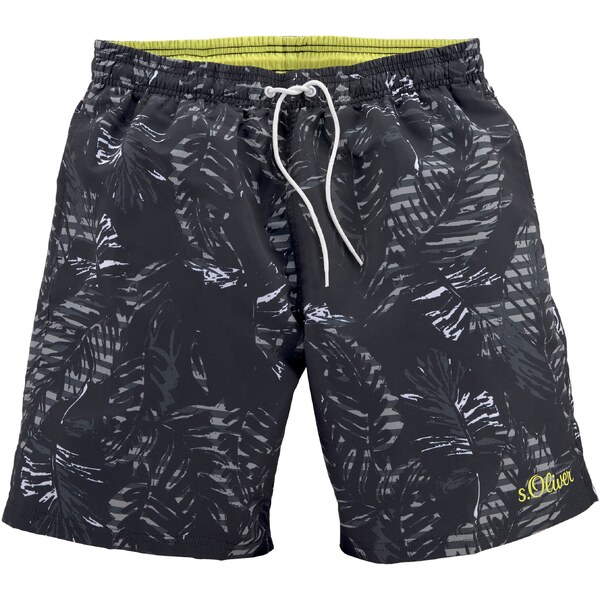 s.Oliver Plavecké šortky citrónová / sivá / čierna 54222931