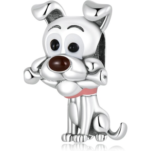 Royal Fashion strieborný prívesok Psík s kockou 55264808