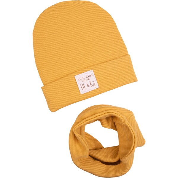 Čiapka a nákrčník UL&KA Žltá 46771525